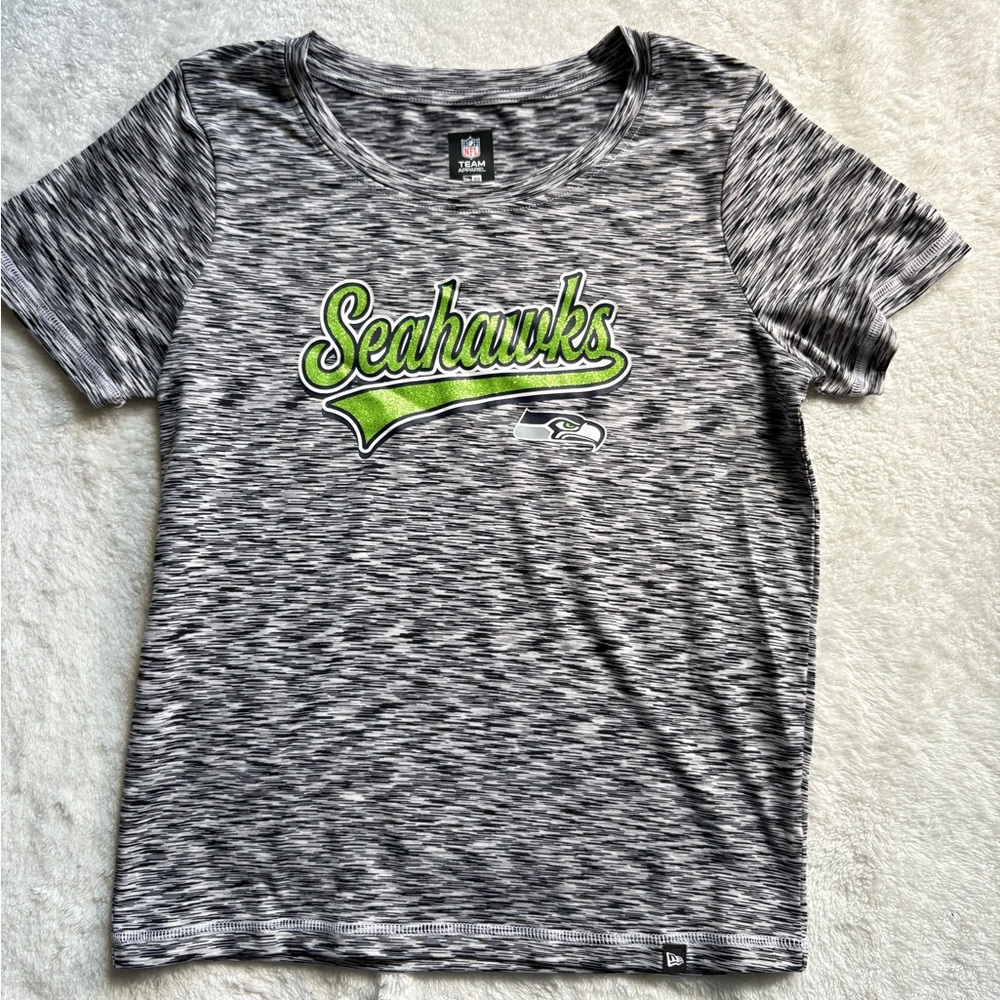 New Era Gray and Green Seahawks Tee